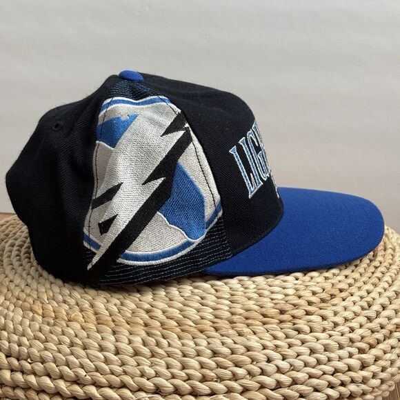 Vintage 90s Tampa Bay Lightning Hat Cap Laser Shadow Sports Specialties Mens - Picture 2 of 8